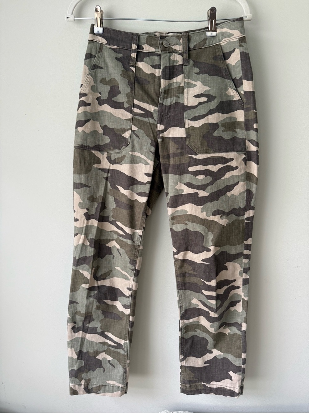 J. Crew Men's Camo Cargo Pants in Olive and Tan